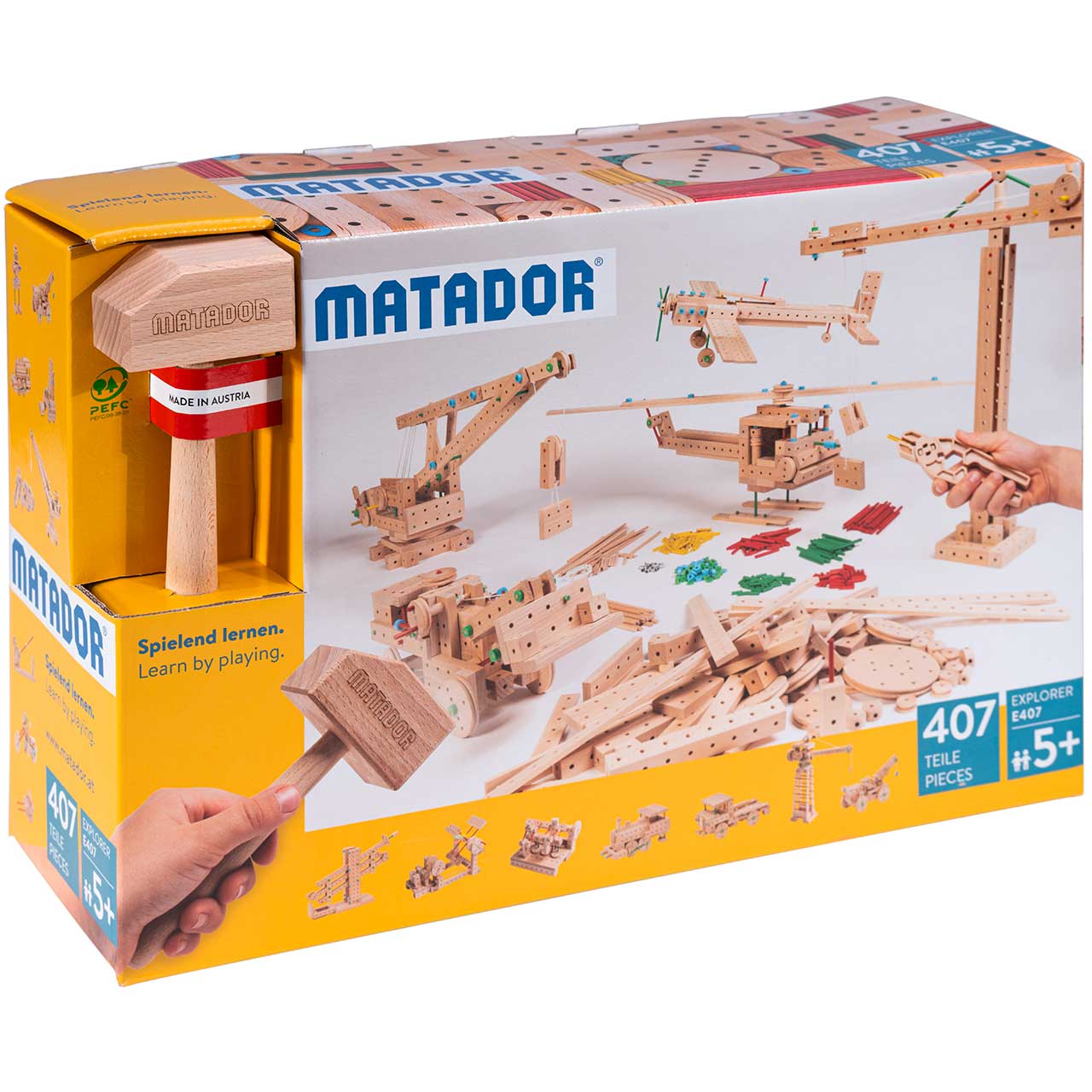 Holz Konstruktionsbaukasten „Explorer“ 407tlg. ab 5 Jahren