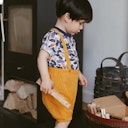 Vorschaubild Musselin Trägerhose luftig