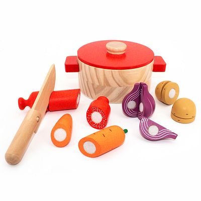 Kinderküche Geschirr aus Holz kaufen