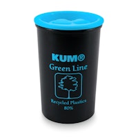 Doppelanspitzer recyceltem Kunststoff - Aufdruck blau