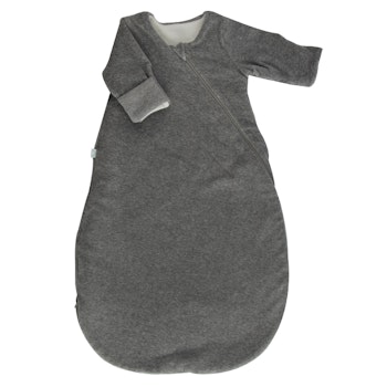 Neugeborenen Schlafsack mit Armen Bio-Baumwoll-Nicki grau