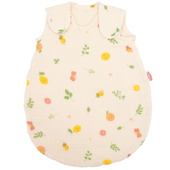Musselin Puppen-Schlafsack 28-35cm Früchte, Bio-Baumwolle