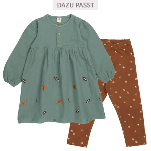Musselin Langarmkleid Pilze