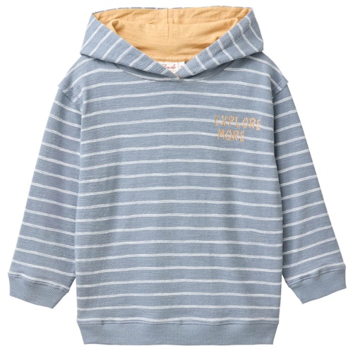 Sweat Hoodie blau gestreift