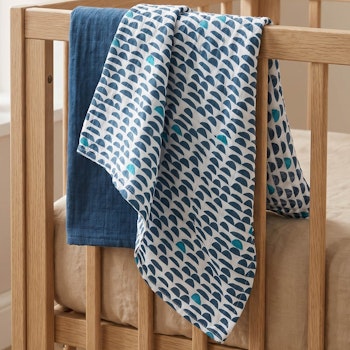 Mulltücher Doppelpack blau