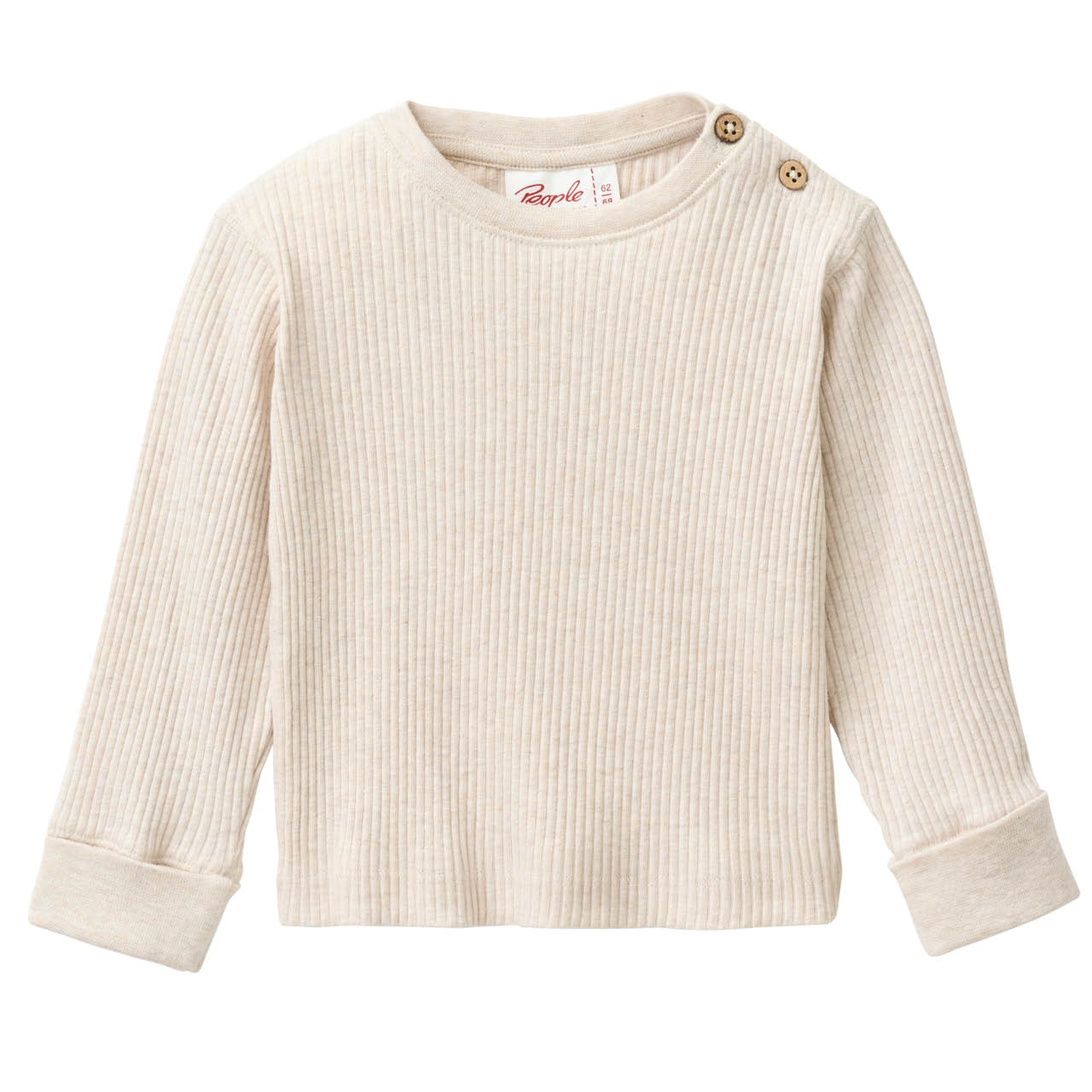 Edles Rippe Langarmshirt blau