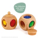 Vorschaubild Zahndose aus Holz mit Funkelsteinen 1 Dose