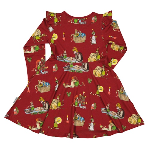 Bambus Kleid mit Peterson & Findus Print