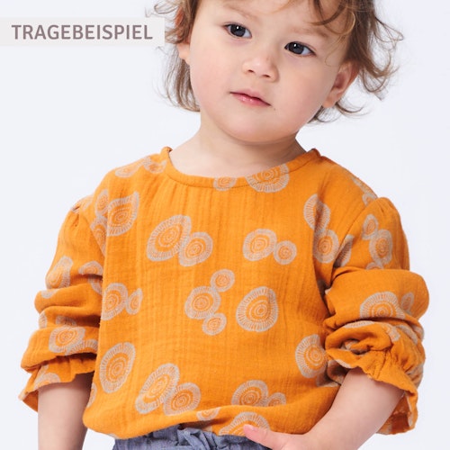 Musselin Langarmshirt uni