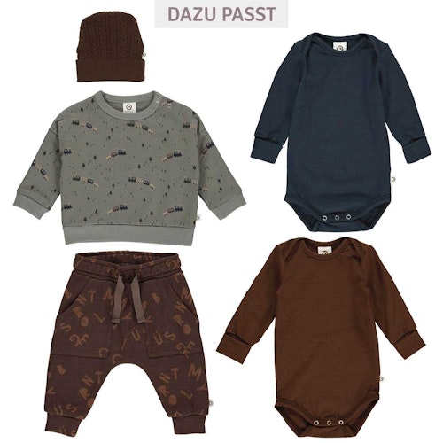Jaquard Babyhose Buchstaben