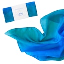 Vorschaubild Spieltuch Seide Ozean-blau klein 53 x 53 cm