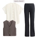 Vorschaubild Damen Kurzarm-Bluse weiß