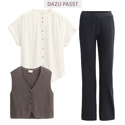 Damen Kurzarm-Bluse weiß