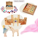 Vorschaubild Spieltuch Seide rosa klein 53 x 53 cm