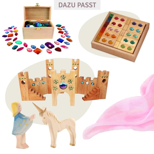 Spieltuch Seide rosa klein 53 x 53 cm