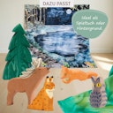 Vorschaubild Spieltuch Bio-Baumwolle Nachtwald 100 x 100 cm