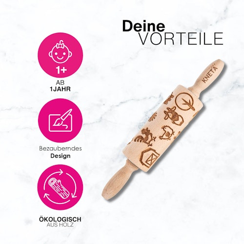 KNETÄ® Set aus Knete, Stempeln und Rolli