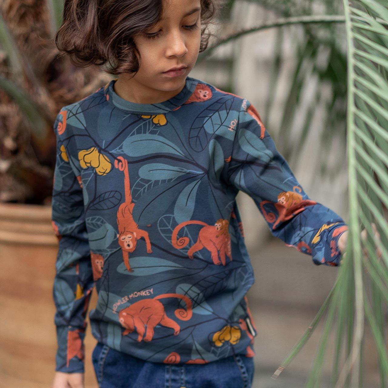 Langarmshirt Meyadey Interlock/Jersey Motiv