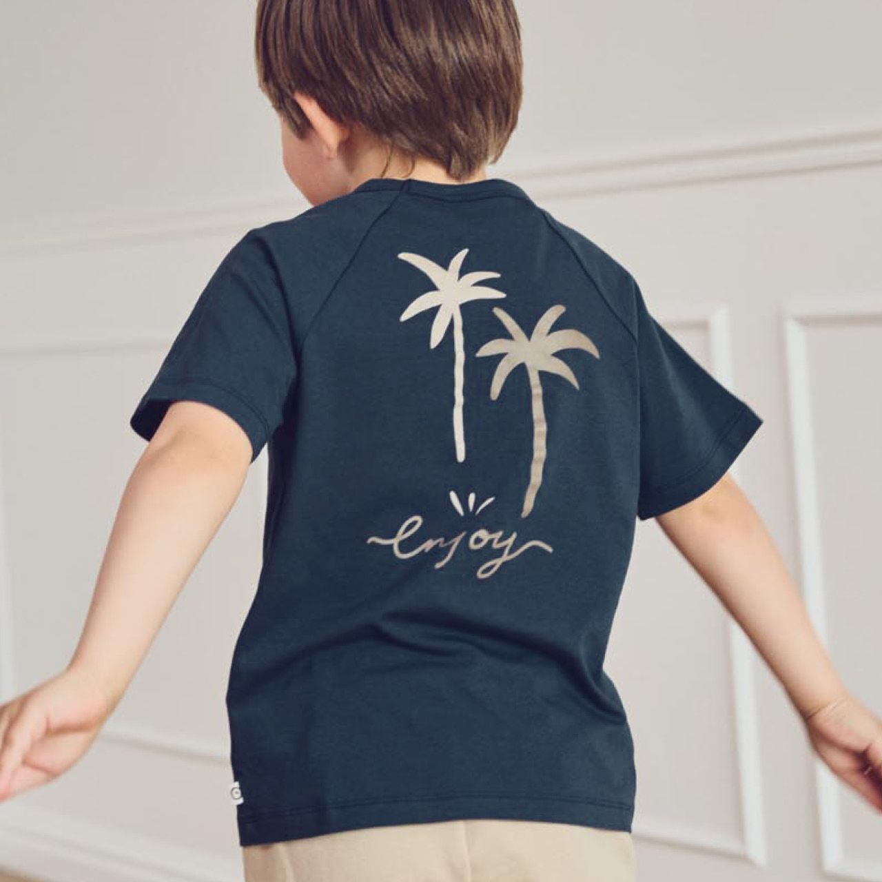 Lässiges T-Shirt großer Rückenprint