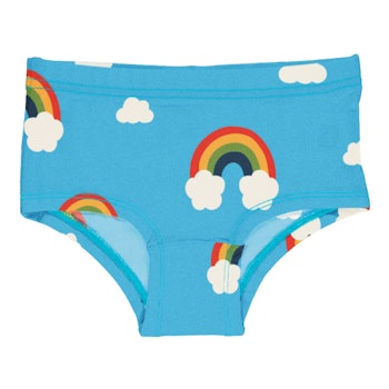 Hipster Briefs blau mit Regenbögen