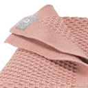 Vorschaubild Kuschelige Waben Strickdecke Wolle 80x100 cm rosa