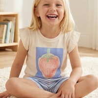 Kinder Sommer Schlafanzug kurz Meerestiere