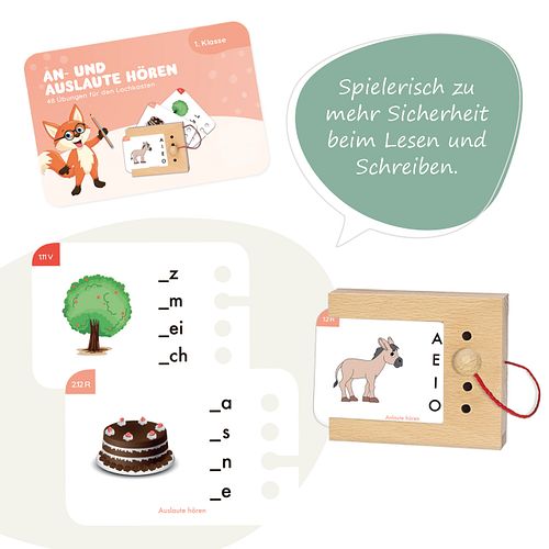 An- und Auslaute hören 6-7 J. Kartensatz (ohne Lochkasten)