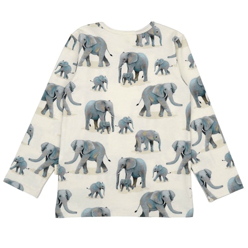 Langarmshirt Elefanten-Alloverdruck