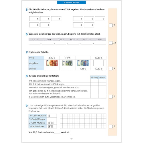 Tests in Mathe – Lernzielkontrollen 3. Klasse