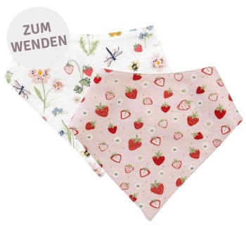 Wende Dreiecktuch Erdbeeren rosa