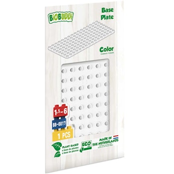Bauplatte für Stecksteine – Basisplatte weiß 12,5x25 cm