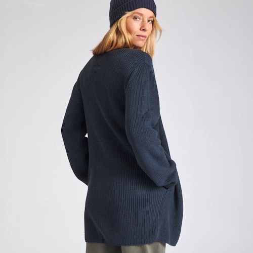 Längere weite Damen Strickjacke