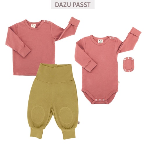 Mitwachsendes Bio Langarmshirt uni