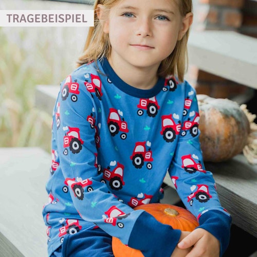 Langarmshirt Mono Look mit Bär Motiv