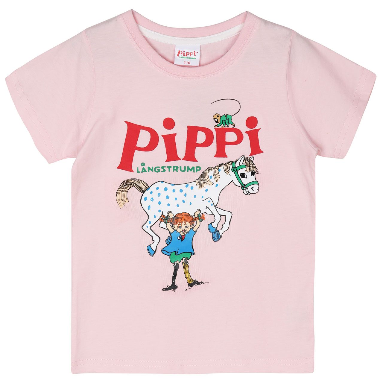 T-Shirt Pippi Langstrumpf kurzarm Motiv