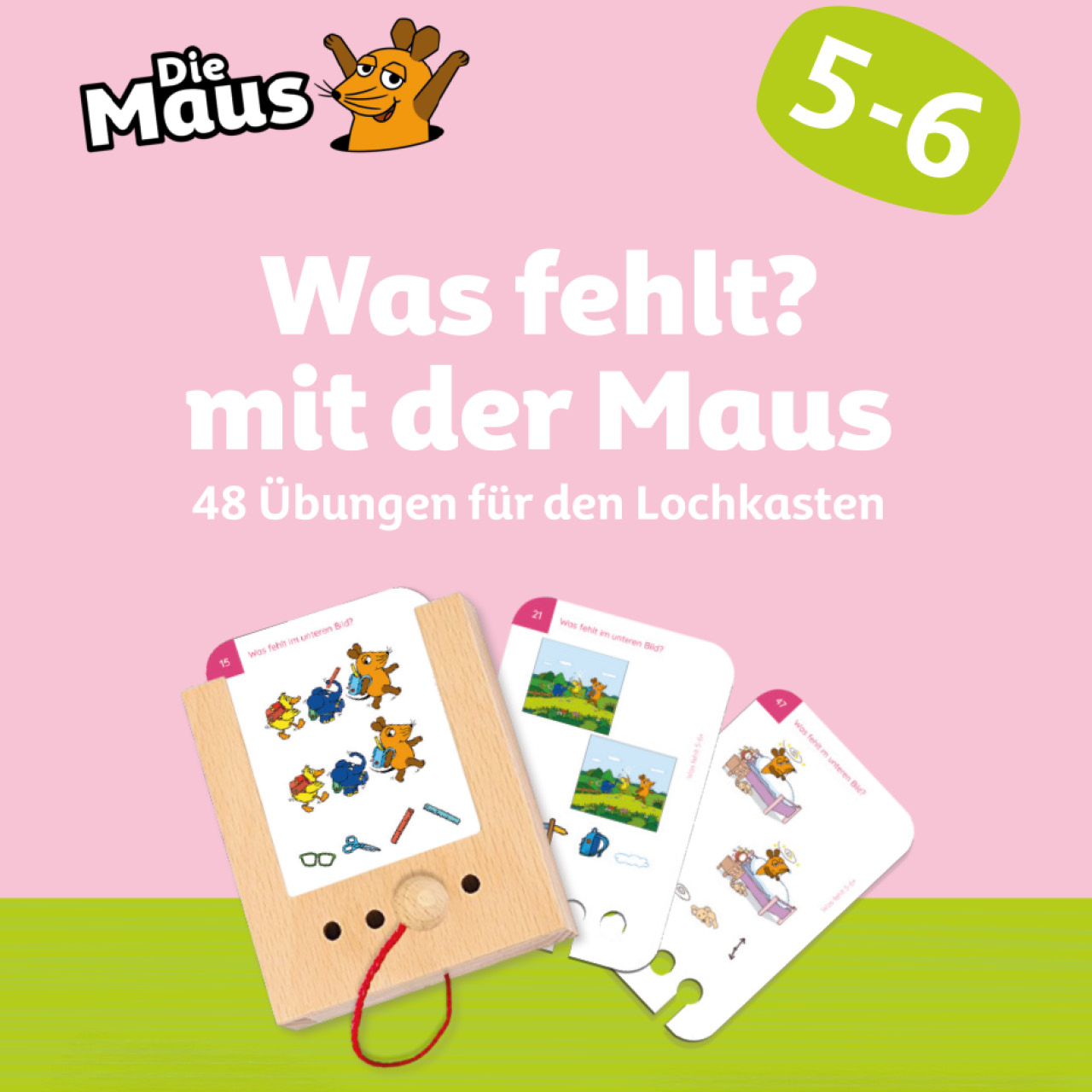 Was fehlt? Kartensatz mit der Maus ab 5-6 Jahren (ohne Lochkasten)