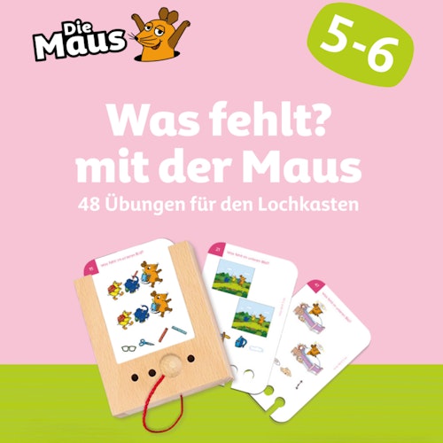 Was fehlt? Kartensatz mit der Maus ab 5-6 Jahren (ohne Lochkasten)