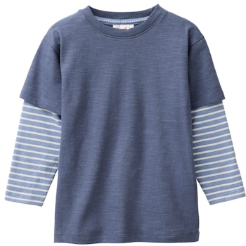 Weiches Langarmshirt rauchblau