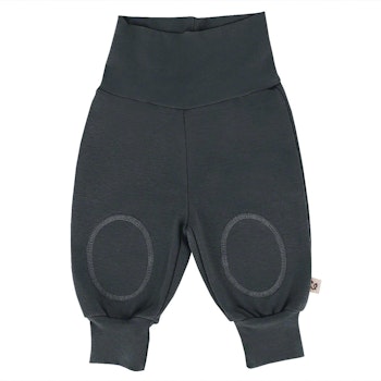 Mitwachsende Hose mit breiten Bündchen – Delfin grau