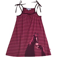 Sommer Kleid ohne Arm Pferdemotive