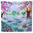 Vorschaubild Spieltuch Bio-Baumwolle Ostern Waldlichtung 100 x 100 cm