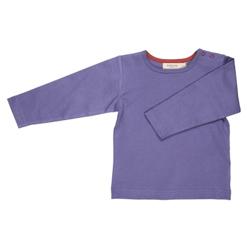 Edles dickeres uni Shirt langarm 100% Biobaumwolle samtblau