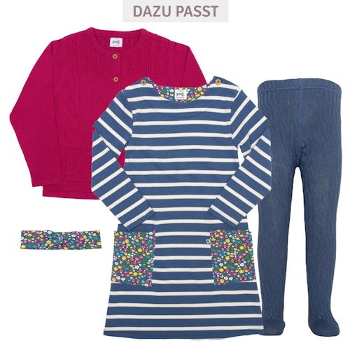 Blumen Ringel Kleid mit Taschen