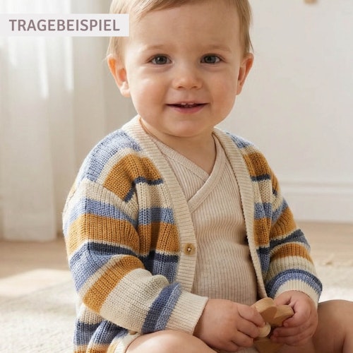 Edle Strickjacke Musterstrick dunkelblau