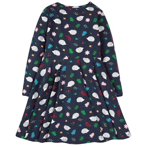 Mädchen Kleid langarm Regenbogen-Optik