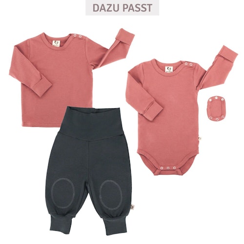 Mitwachsendes Bio Langarmshirt uni