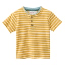 Vorschaubild Leichtes Henley T-Shirt Ringel