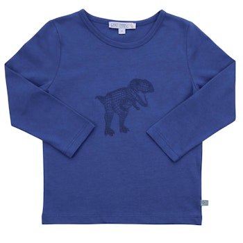 Langarmshirt Dinosaurier-Stickerei kobaltblau
