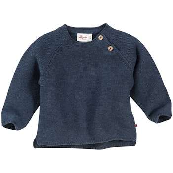 Warmer Strick Pullover dunkelblau melange