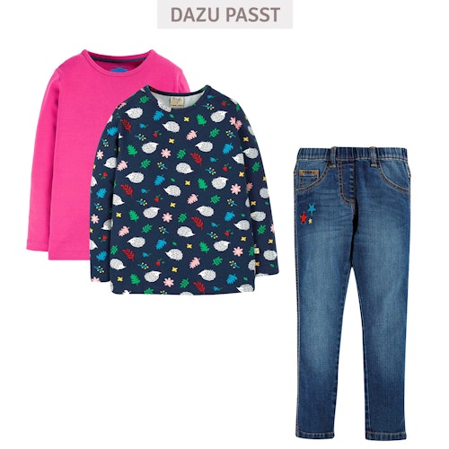 Mädchen Jeggings mit Sternen Stickerei